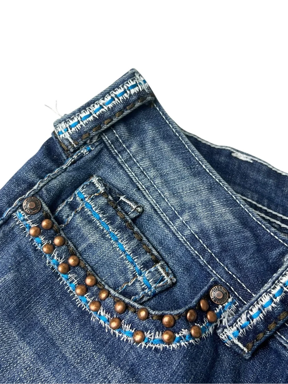 Cowgirl Tuff 30x35 Women's Dark Blue Bootcut Western Jeans - Picture 12 of 15